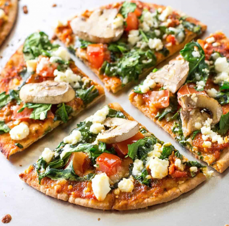 Healthy Pita Pizza with Goat Cheese | Grandmumrecipes